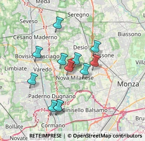 Mappa Via G. Cetti, 20834 Nova Milanese MB, Italia (3.14)