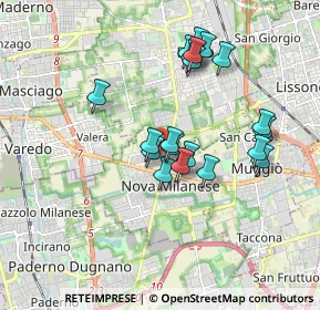 Mappa Via G. Cetti, 20834 Nova Milanese MB, Italia (1.583)