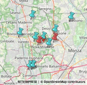Mappa Via Daniele Manin, 20834 Nova Milanese MB, Italia (3.2925)