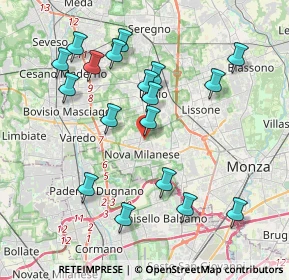 Mappa Via Daniele Manin, 20834 Nova Milanese MB, Italia (3.99611)