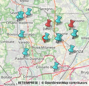Mappa Via Daniele Manin, 20834 Nova Milanese MB, Italia (4.09067)
