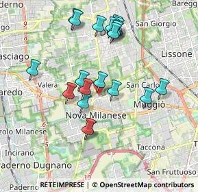 Mappa Via Daniele Manin, 20834 Nova Milanese MB, Italia (1.8025)