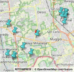Mappa Via Daniele Manin, 20834 Nova Milanese MB, Italia (2.95)