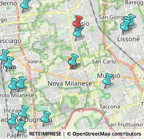 Mappa Via Daniele Manin, 20834 Nova Milanese MB, Italia (3.16813)