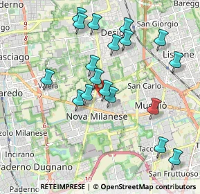 Mappa Via Daniele Manin, 20834 Nova Milanese MB, Italia (1.93611)