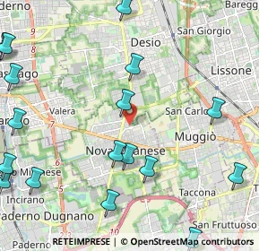 Mappa Via Daniele Manin, 20834 Nova Milanese MB, Italia (2.96824)