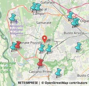 Mappa SP 341, 21015 Lonate Pozzolo VA, Italia (5.14462)