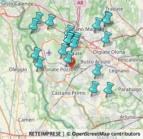 Mappa SP 341, 21015 Lonate Pozzolo VA, Italia (7.3045)