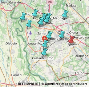 Mappa SP 341, 21015 Lonate Pozzolo VA, Italia (6.63429)