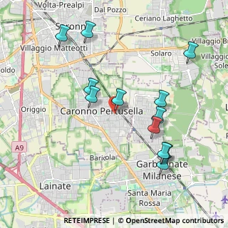 Mappa Via Alessandro Volta, 21042 Caronno Pertusella VA, Italia (2.05417)