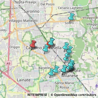 Mappa Via Alessandro Volta, 21042 Caronno Pertusella VA, Italia (1.9725)