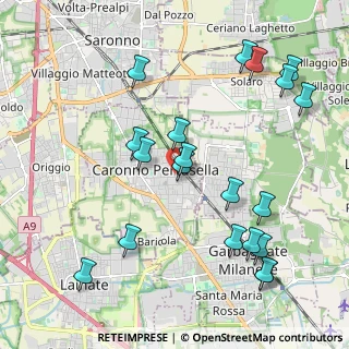 Mappa Via Alessandro Volta, 21042 Caronno Pertusella VA, Italia (2.3285)