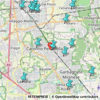 Mappa Via Alessandro Volta, 21042 Caronno Pertusella VA, Italia (2.972)