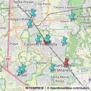 Mappa Via Alessandro Volta, 21042 Caronno Pertusella VA, Italia (2.16818)