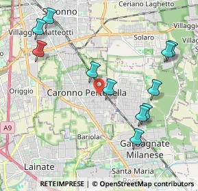 Mappa Via Alessandro Volta, 21042 Caronno Pertusella VA, Italia (2.24455)