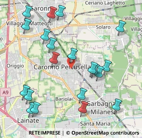 Mappa Via Alessandro Volta, 21042 Caronno Pertusella VA, Italia (2.3525)