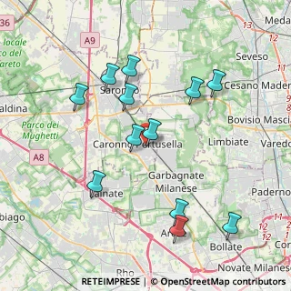 Mappa Via Alessandro Volta, 21042 Caronno Pertusella VA, Italia (3.93167)