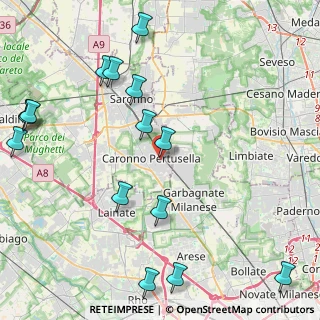 Mappa Via Alessandro Volta, 21042 Caronno Pertusella VA, Italia (5.50933)