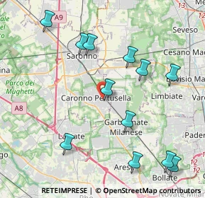 Mappa Via Alessandro Volta, 21042 Caronno Pertusella VA, Italia (4.55833)