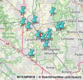 Mappa Via Alessandro Volta, 21042 Caronno Pertusella VA, Italia (2.95231)