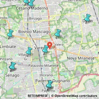 Mappa Via Vittorio Emanuele Orlando, 20814 Varedo MB, Italia (3.11727)