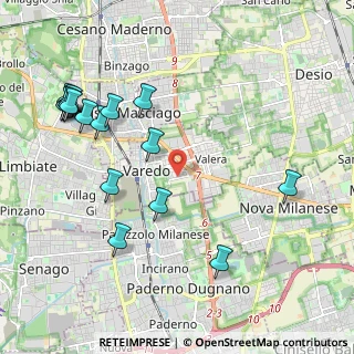Mappa Via Vittorio Emanuele Orlando, 20814 Varedo MB, Italia (2.40875)