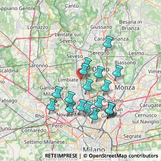 Mappa Piazzale Stazione, 20814 Varedo MB, Italia (6.87389)