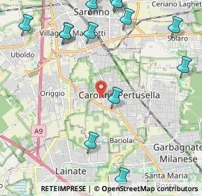 Mappa Via al Cimitero, 21042 Caronno Pertusella VA, Italia (2.85286)