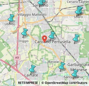 Mappa Via al Cimitero, 21042 Caronno Pertusella VA, Italia (3.0725)