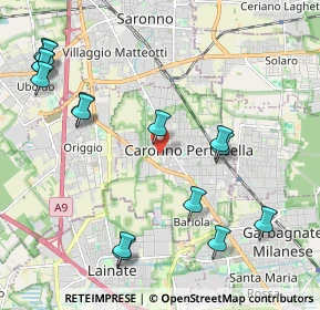 Mappa Via al Cimitero, 21042 Caronno Pertusella VA, Italia (2.53)