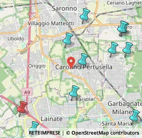 Mappa Via al Cimitero, 21042 Caronno Pertusella VA, Italia (2.74091)