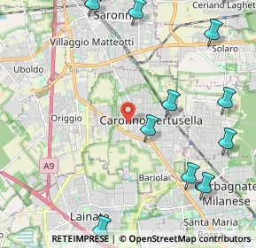 Mappa Via al Cimitero, 21042 Caronno Pertusella VA, Italia (3.05846)