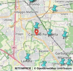 Mappa Via al Cimitero, 21042 Caronno Pertusella VA, Italia (3.085)