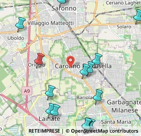 Mappa Via al Cimitero, 21042 Caronno Pertusella VA, Italia (2.92222)