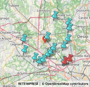 Mappa Via al Cimitero, 21042 Caronno Pertusella VA, Italia (7.37118)