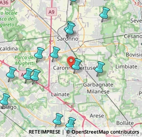 Mappa Via al Cimitero, 21042 Caronno Pertusella VA, Italia (5.859)