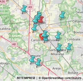 Mappa Via al Cimitero, 21042 Caronno Pertusella VA, Italia (3.52857)