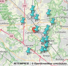 Mappa Via al Cimitero, 21042 Caronno Pertusella VA, Italia (3.648)
