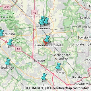 Mappa Via al Cimitero, 21042 Caronno Pertusella VA, Italia (5.38833)