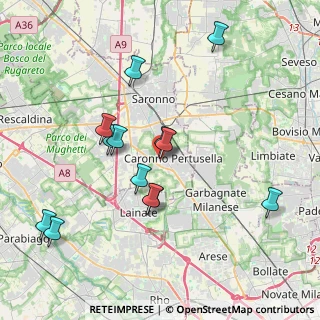 Mappa Via al Cimitero, 21042 Caronno Pertusella VA, Italia (3.81462)
