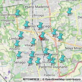 Mappa Via Silvio Pellico, 20039 Varedo MB, Italia (2.255)