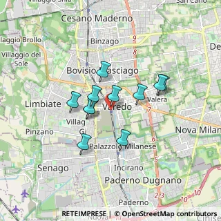 Mappa Via Silvio Pellico, 20039 Varedo MB, Italia (1.28545)