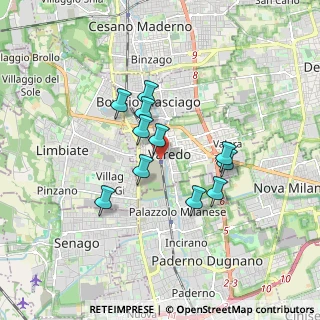 Mappa Via Silvio Pellico, 20039 Varedo MB, Italia (1.36545)