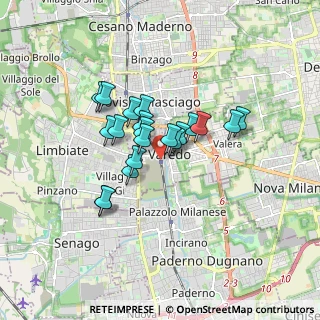 Mappa Via Silvio Pellico, 20814 Varedo MB, Italia (1.223)