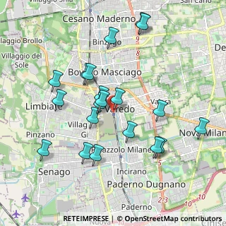 Mappa Via Silvio Pellico, 20039 Varedo MB, Italia (1.8965)