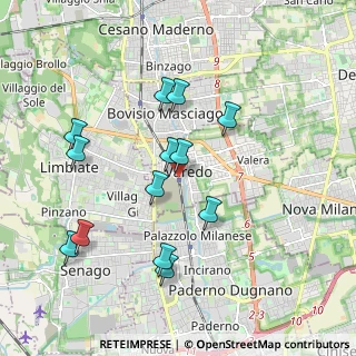 Mappa Via Silvio Pellico, 20814 Varedo MB, Italia (1.87308)
