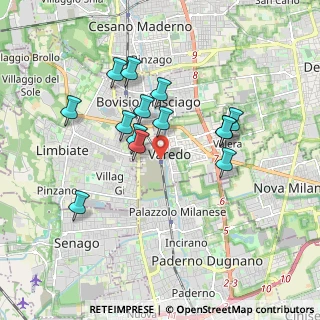 Mappa Via Silvio Pellico, 20814 Varedo MB, Italia (1.60071)
