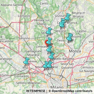 Mappa Via Francesco Crispi, 20814 Varedo MB, Italia (6.935)