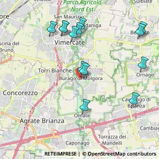 Mappa Via A. Gramsci, 20875 Burago di Molgora MB, Italia (2.38154)
