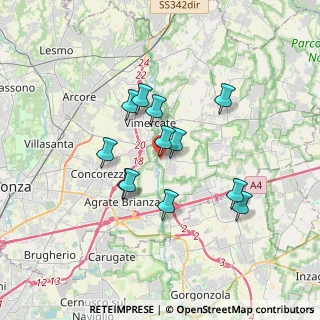Mappa Via A. Gramsci, 20875 Burago di Molgora MB, Italia (2.8475)